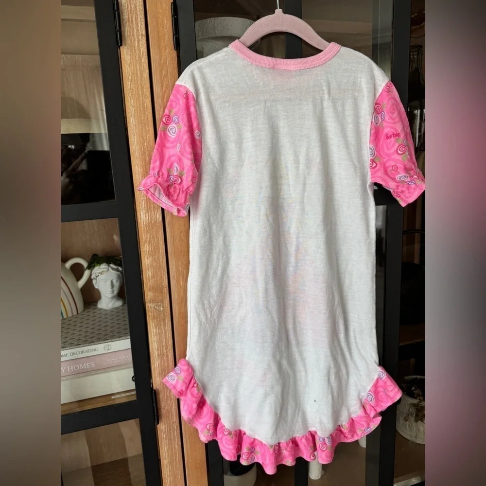 1998 Vintage Barbie nightgown dress toddler girl pajamas roses mattel ruffle